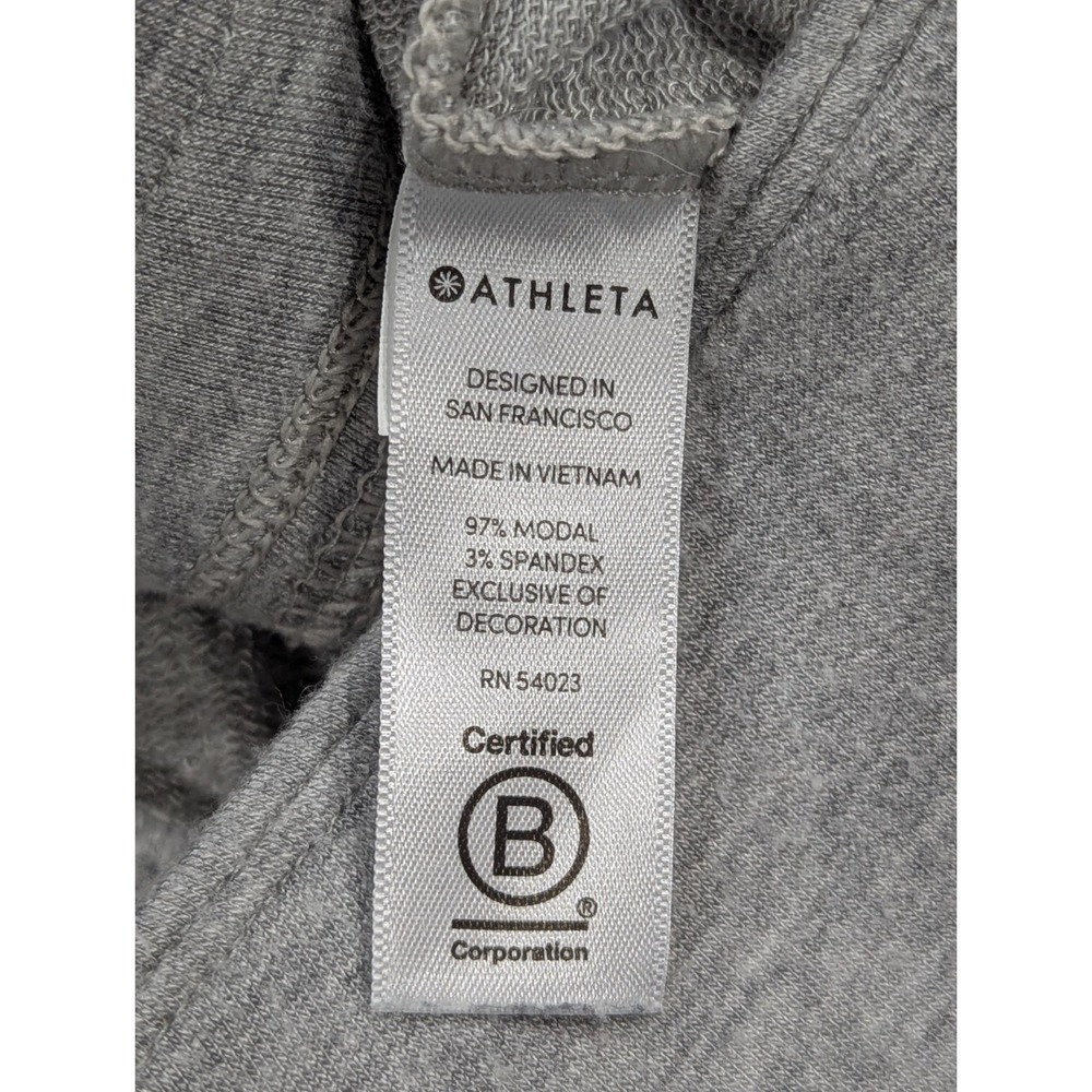 Athleta Gray Women's Size S Drawstring Stretch Band Cuffed‎ Hem Joggers - Picture 10 of 12